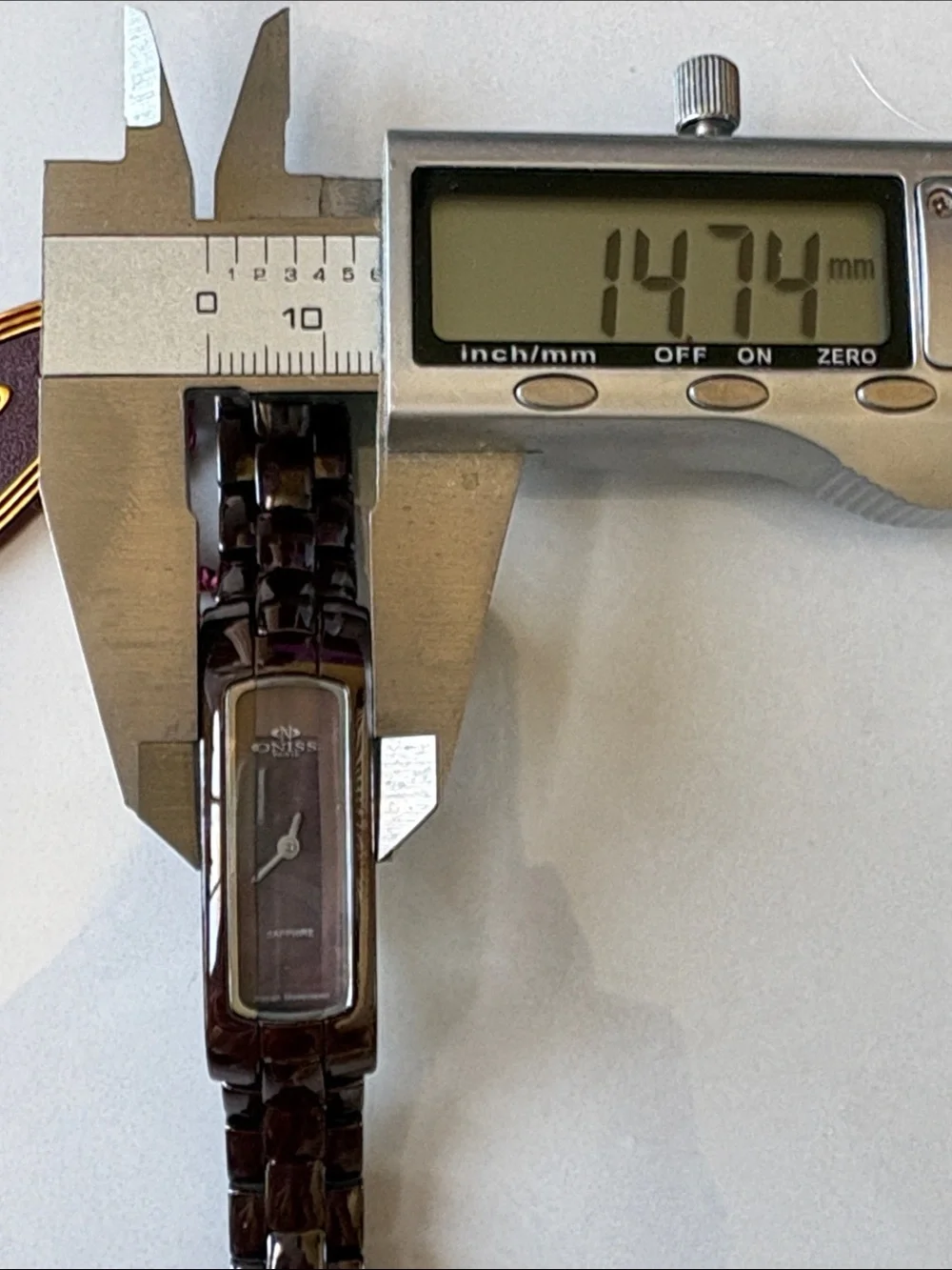 Women's Black Ceramic Bracelet Watch - Rectangular Dial